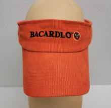 Bacardi O Rum Sun Visor Hat Orange Corduroy Strapback Adjustable Embroid... - $24.74
