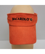 Bacardi O Rum Sun Visor Hat Orange Corduroy Strapback Adjustable Embroid... - $453.89 MXN