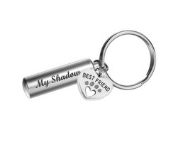 Pet Best Friend Heart Keychain Urn - Engraving Option - £16.02 GBP