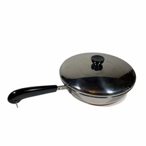 Vintage Revere Ware 1801 Copper Clad Bottom Stainless Steel 10 Inch Skil... - £28.28 GBP