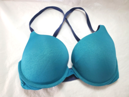 Victoria&#39;s Secret Padded Perfect Coverage Bra Teal Size 32DD With Underwire - £13.11 GBP