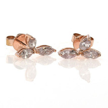 1.35ct Fancy Pink Diamonds Earrings 18K All Natural 2.5 Grams Rose Gold Marquise - £3,553.47 GBP