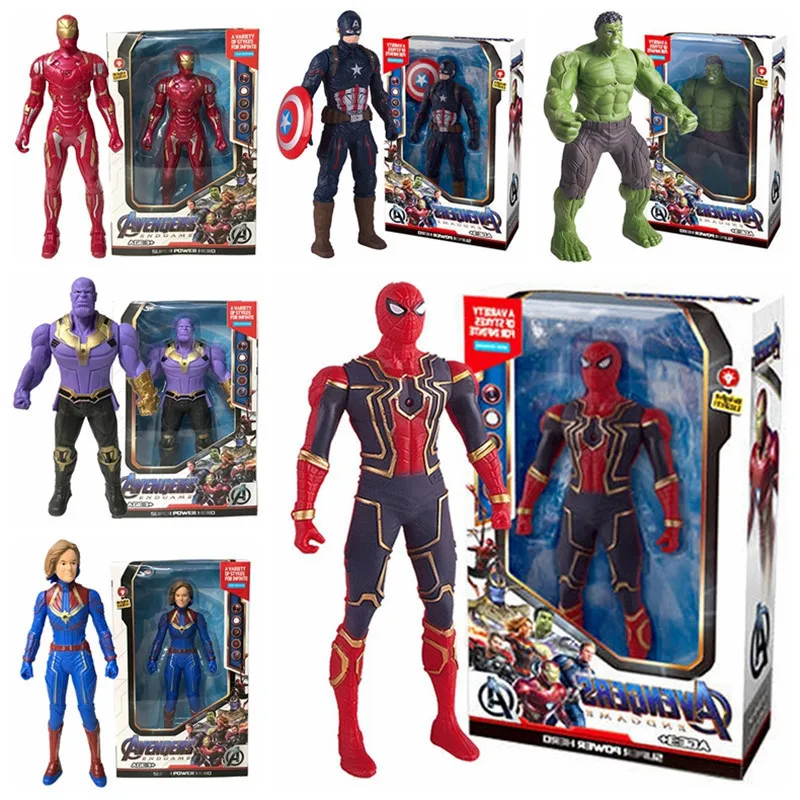 Avengers Kids Toys Spiderman Anime Action Figure Iron Man Captain America Marvel - £10.30 GBP