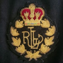 Ralph Lauren Blazer Navy Womens 6 Gold Crown Crest Double Breasted Wool LRL Vtg - £59.95 GBP