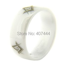 Free Shipping Hot Selling High Quality Warranty 8MM White Dome Ceramic Masonic M - £22.70 GBP