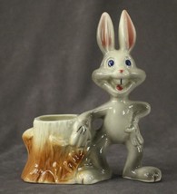 Vintage Warner Brothers BUGS BUNNY Looney Tunes Cartoon Ceramic Pot Planter - £35.75 GBP