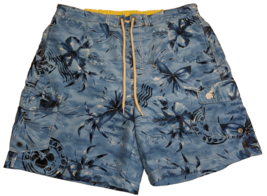 Caribbean Joe Mens Swim Trunks Swimming Shorts Floral Hawaii Island Size L - £11.15 GBP