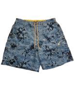 Caribbean Joe Mens Swim Trunks Swimming Shorts Floral Hawaii Island Size L - £10.97 GBP