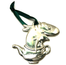 Dr Seuss Cat In The Hat Fish In A Dish 2003 Silver Plated Ornament Burge... - $9.90