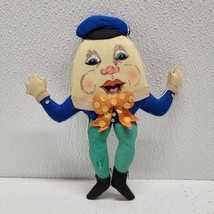 Vintage Fabric Cloth Humpty Dumpty Doll Decor 7.5&quot; - $389.05 MXN