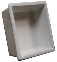 Recessed Shampoo - Square Porcelain White Glossy - £140.85 GBP