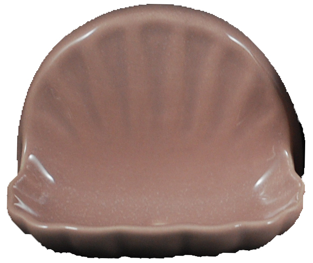 Ceramic Glaze Soap Dish Shell Glossy Red Rose - $14.95
