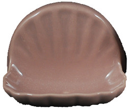 Ceramic Glaze Soap Dish Shell Glossy Red Rose - $14.95