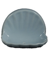 Ceramic Glaze Soap Dish Shell Glossy Sky Blue - $20.35 CAD