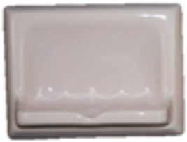 Ceramic Glaze Soap Dish Glossy Light Rose - $14.95