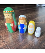 2013(?)Christmas Oriental Trading Co Joseph Mary Baby Jesus Lamb 4 Nesti... - $20.00