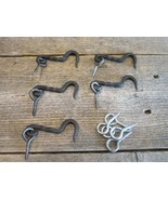 5 Iron Hook &amp; Latches Latches Eye Lock Window Drawer Twisted Hand Forged... - $355.49 MXN