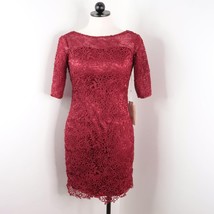 New LanTing Bride Women&#39;s S/4 Burgundy Red Crochet Lace Formal Bridesmaid Dress - £47.81 GBP
