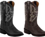 Kids Toddler Cowboy Boots Bull Buffalo Print Leather Western Point Toe B... - $54.99