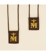 Marian Crucifix | Premium Brown Scapular - $21.56