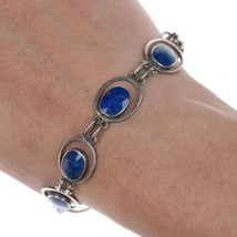 7.5&quot; Retro 950 silver and lapis bracelet - $74.25