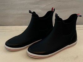 NEW! Men&#39;s Tommy Hilfiger Rainy Sneaker Boots 9.5 Black CHUKKA Rain - £29.67 GBP