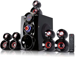 Befree Sound 5.1 Channel Bluetooth Surround Sound Speaker System- Red - £175.44 GBP