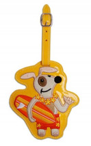 KC Hawaii Surfer Dog Vinyl Id Luggage Tag - £12.31 GBP