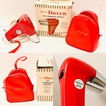 1970s Celebrity Red Petite Dryer &amp; Carry Case Vintage Japan Retro In Box - £16.34 GBP