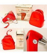 1970s Celebrity Red Petite Dryer &amp; Carry Case Vintage Japan Retro In Box - £16.09 GBP