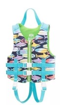 Speedo Child Life Jacket Vest - Blue Fins US Coast Guard Approved 30-50 lbs New - £23.34 GBP