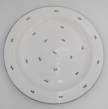 Set of 8 White with Blue Flowers Dinner Plates / Chargers 12" WS Made in Hungary image 11