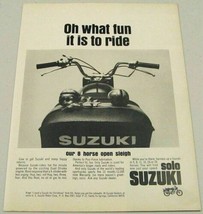 1966 Print Ad Suzuki Solo Motorcycles 8 Horsepower Santa Fe Springs,CA - $8.95