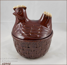 McCoy Pottery Chicken on Basket Cookie Jar (#3995) - £78.47 GBP