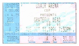 Grateful Dead Konzert Ticket Stumpf Oktober 11 1994 Washington Dc Landrover Md - £41.99 GBP