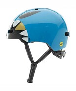 Nutcase Little Nutty Youth Bike Helmet Blue Lil&#39; Jaws Shark Graphic 20.5... - $56.02 CAD