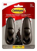 Command Large Forever Classic Metal Hook, Oil Rubbed Bronze, 2-Hooks, 4-... - $36.43