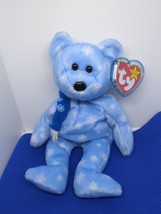 Ty Beanie Babies 1999 Holiday Teddy Bear  - Blue  Retired RARE with ERRORS  - £178.05 GBP