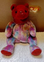 TY Beanie Baby July Teddy Birthday Bear 8&quot; 2001 Tag Stuffed Animal 257R - £4.78 GBP