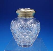 Howard Sterling Silver and Glass Dresser Jar 3 3/4&quot; Tall Floral #2 (#4334) - $256.41