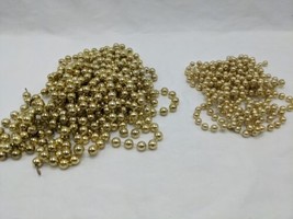 Set Of (2) Gold Bead Garland Christmas Holiday Tree Decoration - £27.85 GBP