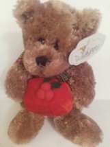 Wishpets Dave the Holiday Bear with Red Present Approx 10&quot; Tall Mint  - £31.44 GBP