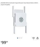 Hyzom WiFi 6 Range Extender Repeater and Signal Amplifier CF-XR183 NOB - $638.39 MXN
