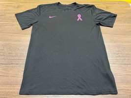 WNBA Breast Cancer Awareness Black T-Shirt - Nike Dri-Fit - Large Tall - £10.20 GBP