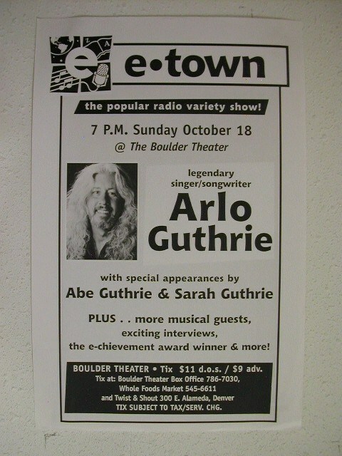 2 Arlo Guthrie Poster Concert - $17.99