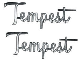 Tempest Quarter Panel Fender Script Emblem Set For 1966 Pontiac Tempest ... - £69.27 GBP