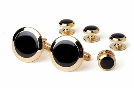 Faux Black Onyx Center/ Heavy Gold Formal Setting - $57.92