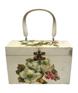 Billie Ross of the Palm Beaches Vintage Wooden Purse Floral Rectangular ... - $64.10 CAD