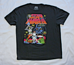 Star Wars Shirt Men’s Sz Lg- Black Luke Battles Darth Vader Retro Comic ... - $10.87