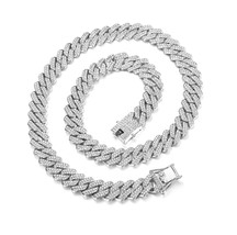 Cuban Link Chain for Men Women Diamond Cuban Link Chain - $998.44 MXN